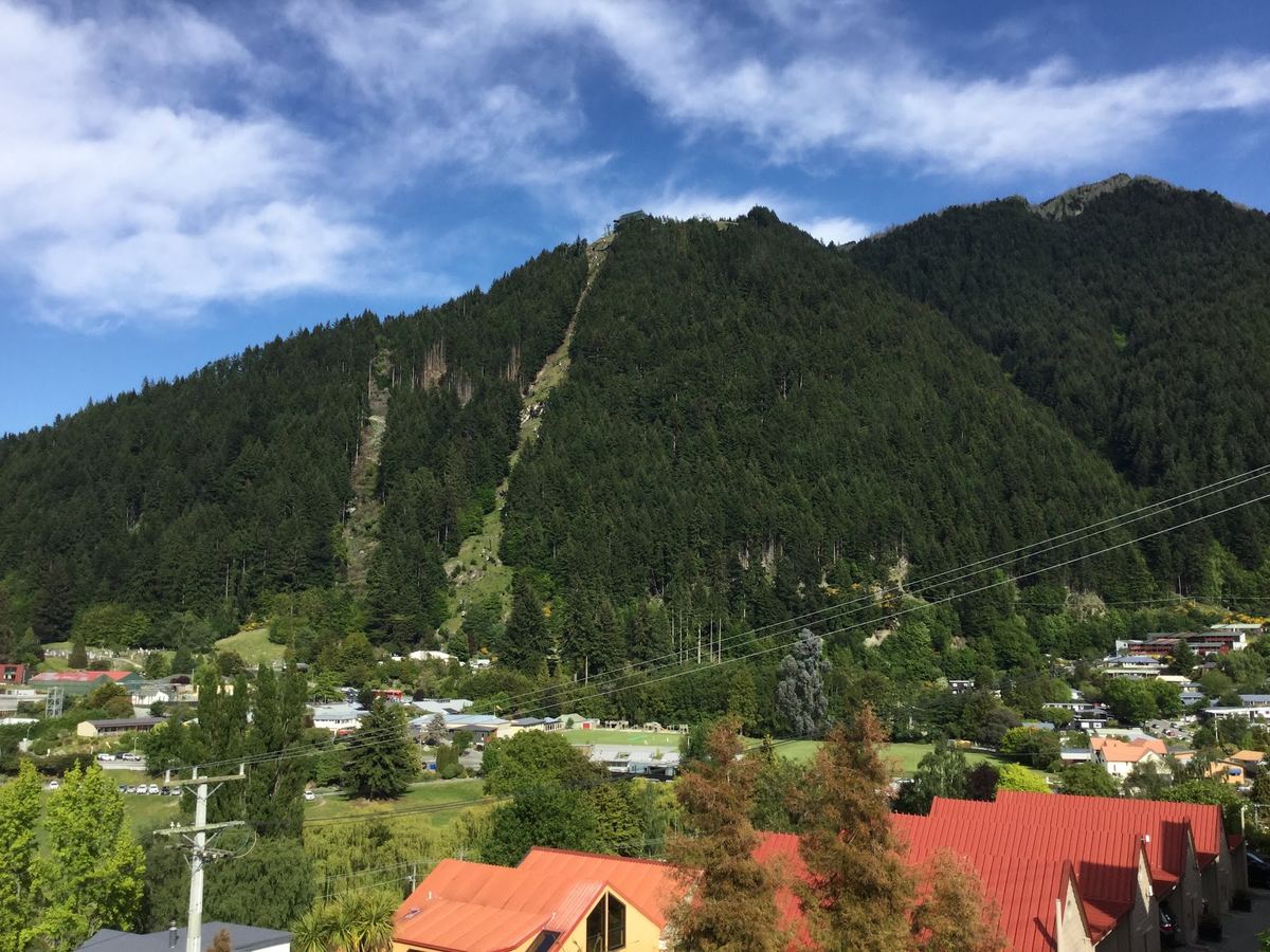 The gondola hill, seen from Hippo Lodge